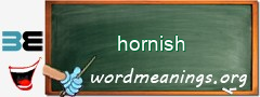 WordMeaning blackboard for hornish